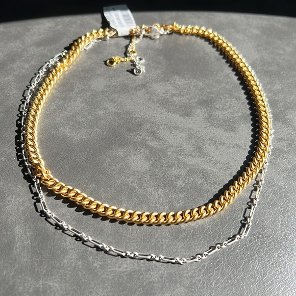 Madewell Mixed Metal Chain Necklace Set 48$ - Picture 4 of 4